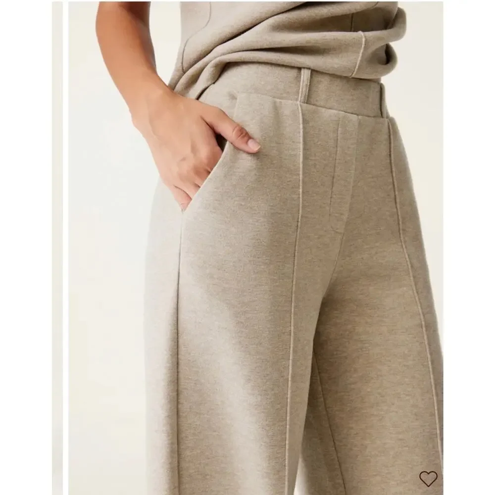 New OGL FuzzLuxe 2Pcs Set Split Hem Top & High Waisted Straight Leg Pant Small - Picture 4 of 8